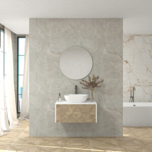 Pack CHÈRE + lavabo + miroir rond