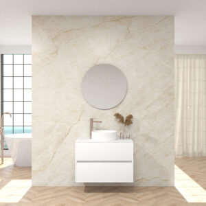 Pack SASSIÈRE + lavabo + espejo circular