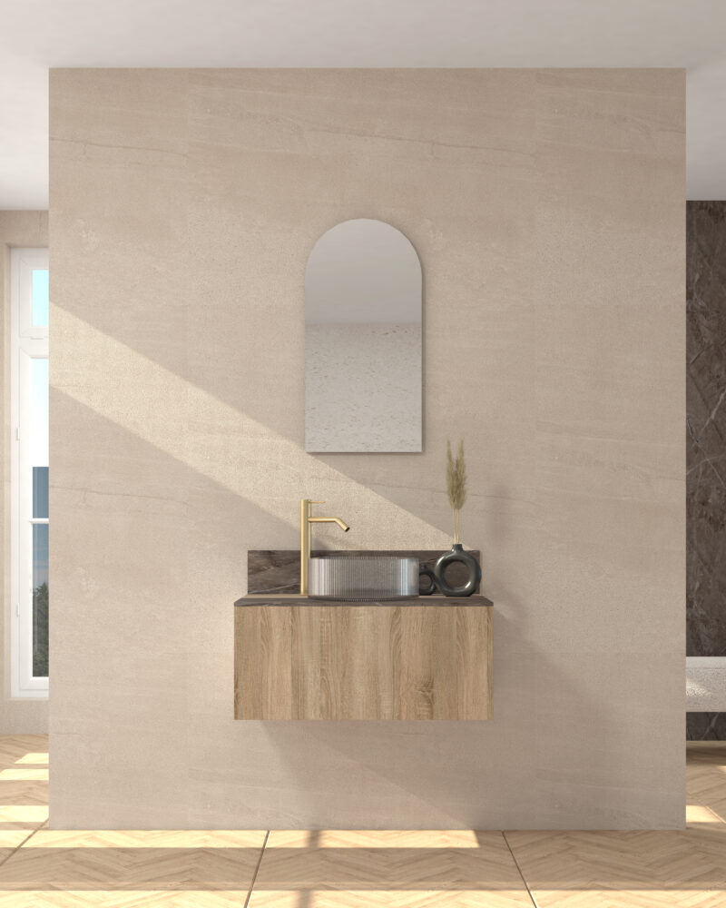 Pack LOUET + plan de travail Dekton Kira + vasque + miroir Alma