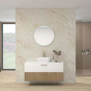 Pack CHAMELET + lavabo + espejo circular - Blanco - alcatraz, 120.00
