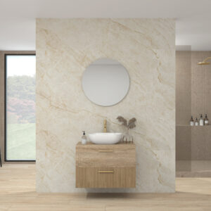 Pack CHAMELET + lavabo + miroir circulaire