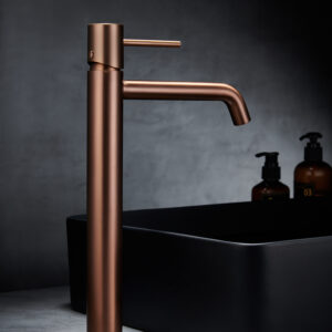 Mitigeur de lavabo haut Tenerife, finition or rose bross