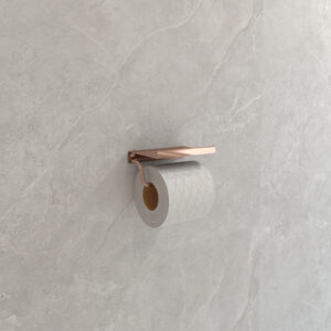 PORTE-ROULEAU AVEC ÉTAGÈRE CAPRI OR ROSE BROSSÉ