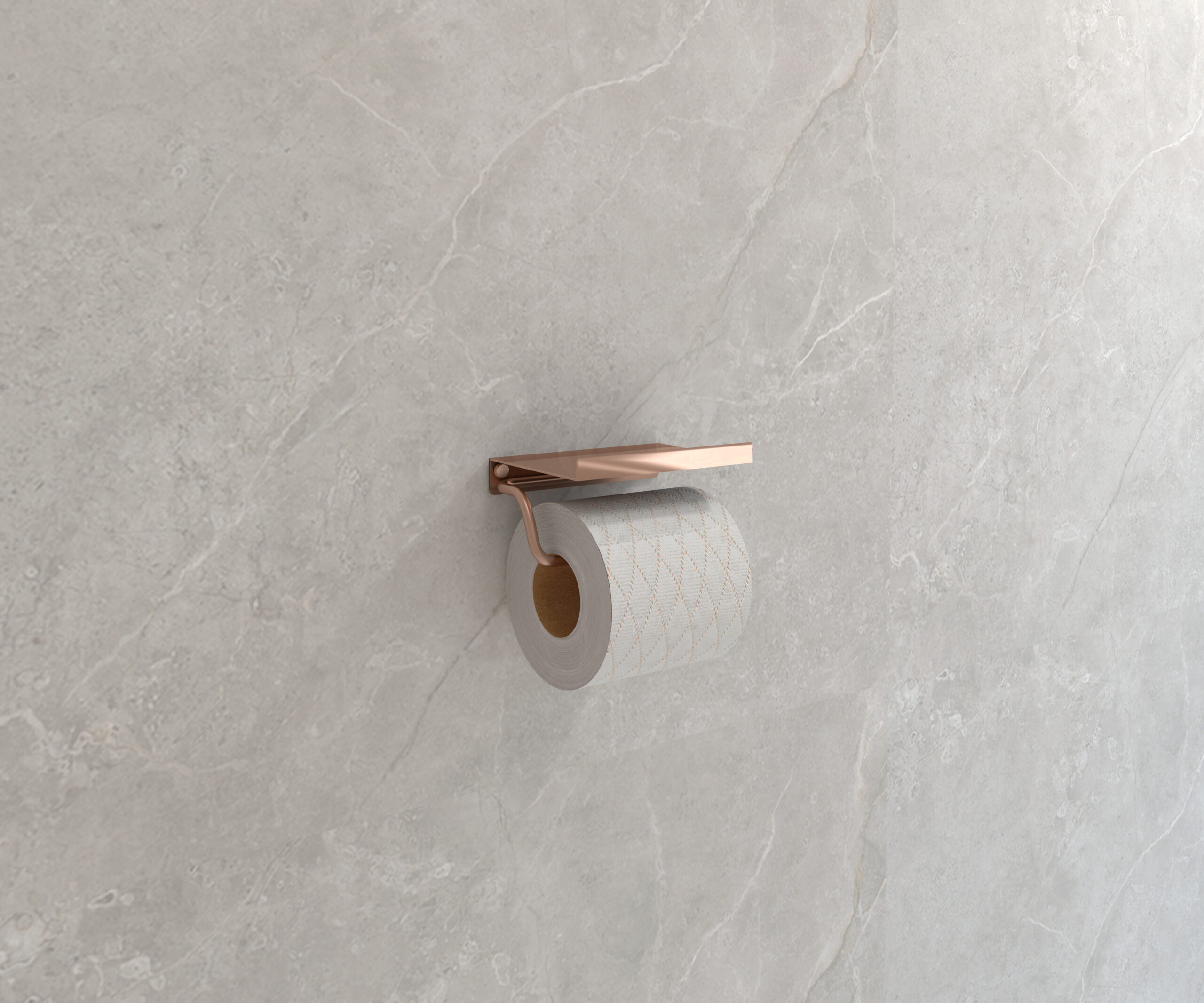 PORTAROLLLO CON REPISA CAPRI ORO ROSA CEPILLADO