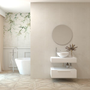 Pack CLERMONT + lavabo + espejo circular