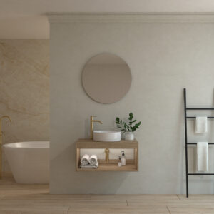 Pack ISéRE + lavabo + miroir circulaire