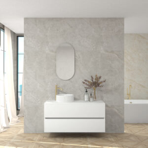 Pack LAUSANNE + encimera Dekton + lavabo estriado + espejo cápsula