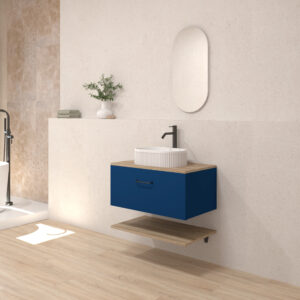 Pack CHAMBÉRY + estante + lavabo estriado + espejo cápsula